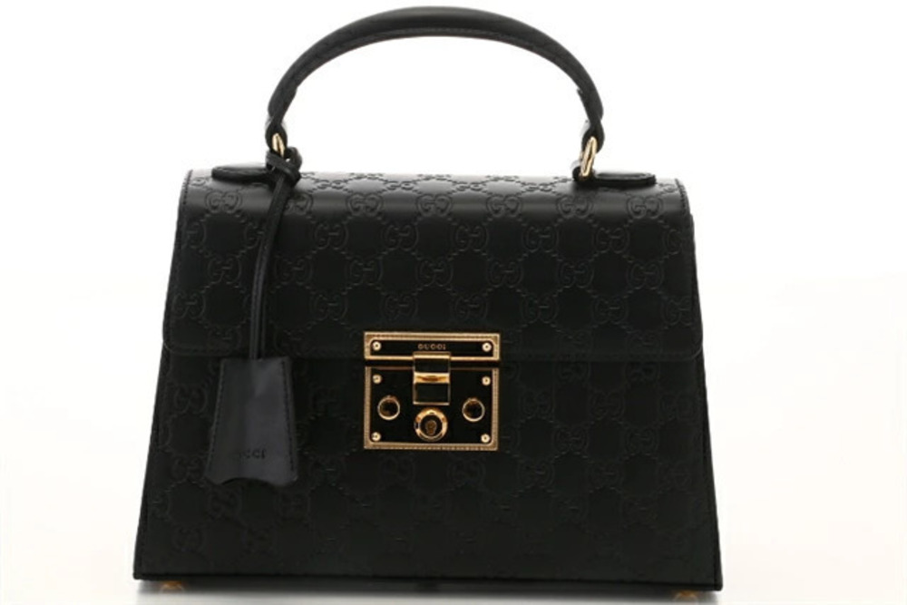 Gucci Handbag Gucci Guccissima Black Leather